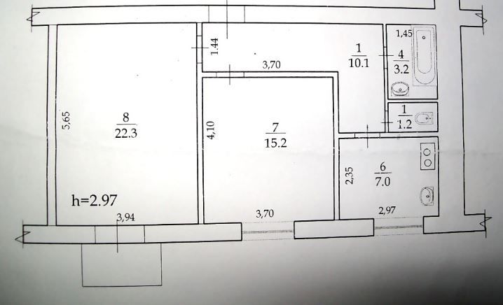 Продажа 2-комнатной квартиры, Севастополь, Адмирала Октябрьского,  13